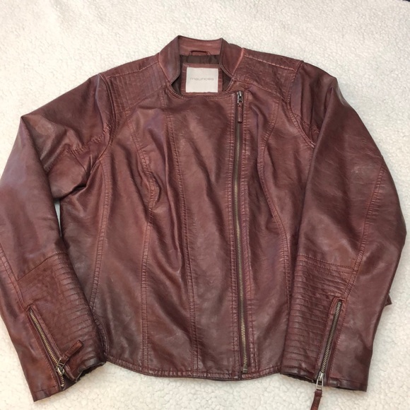 Maurices Jackets & Blazers - Maurice’s distressed red leather jacket
